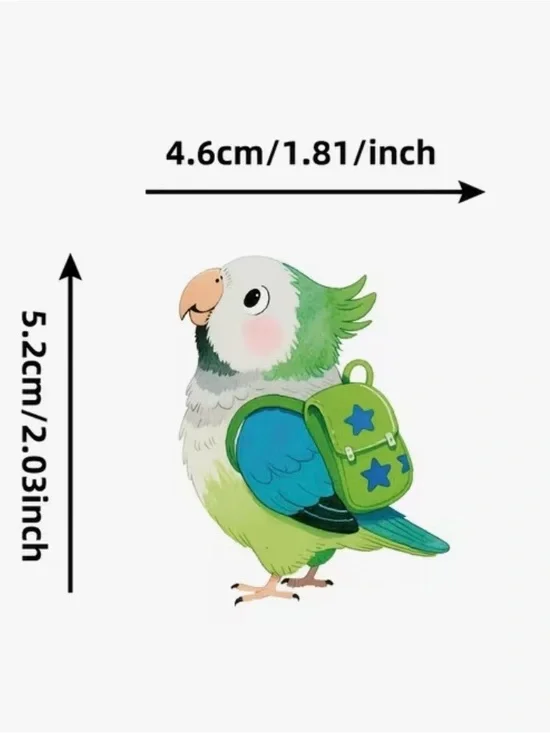 56 Cute Parrot Stickers Pastel Colors Party Favors Birds Crafts - Picture 4 of 10